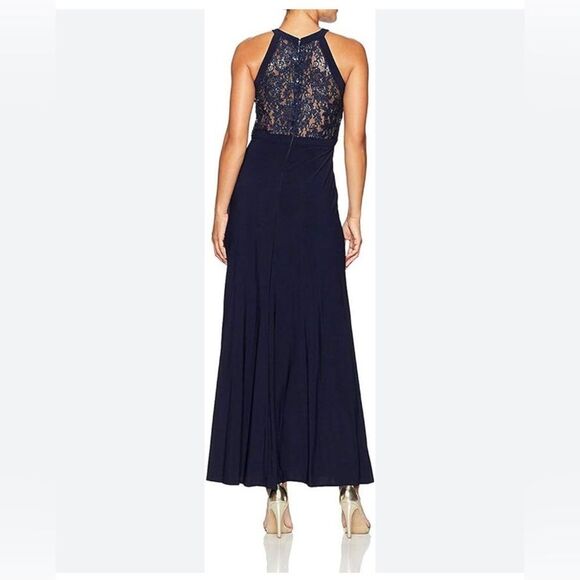 Nightway Formal Sequins‎ Navy Maxi Dress Size 6 - Picture 2 of 9
